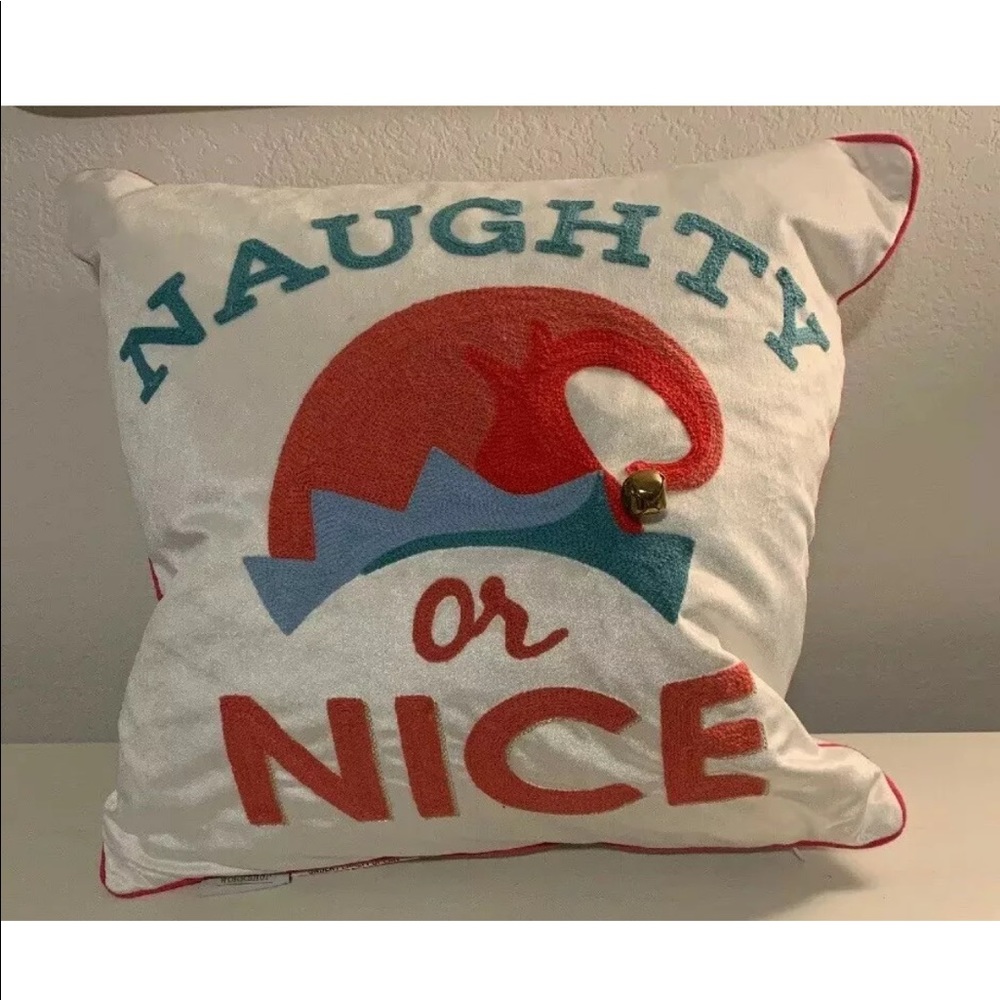 Naughty Or Nice Pillow From Santa's Workshop